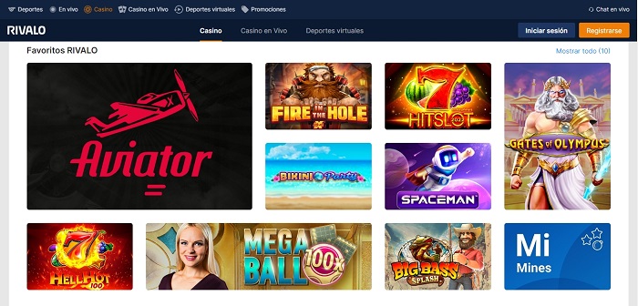 Casinos online Rivalo Perú