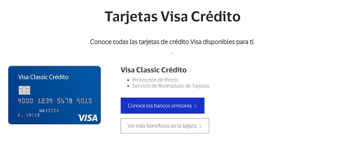 Métodos de pago tarjeta Visa
